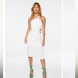 Elegant White One-Shoulder Dress